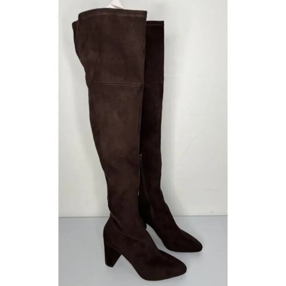 Jeffrey Campbell Parisah Brown Faux Suede Over the Knee Boot Women’s Size 6